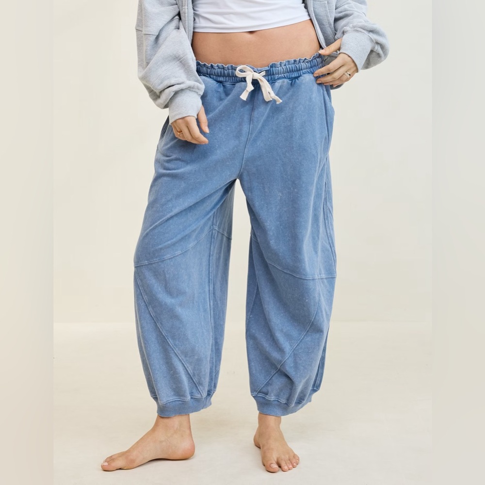 Aerie Baggy Barrel Leg Fleece Pant